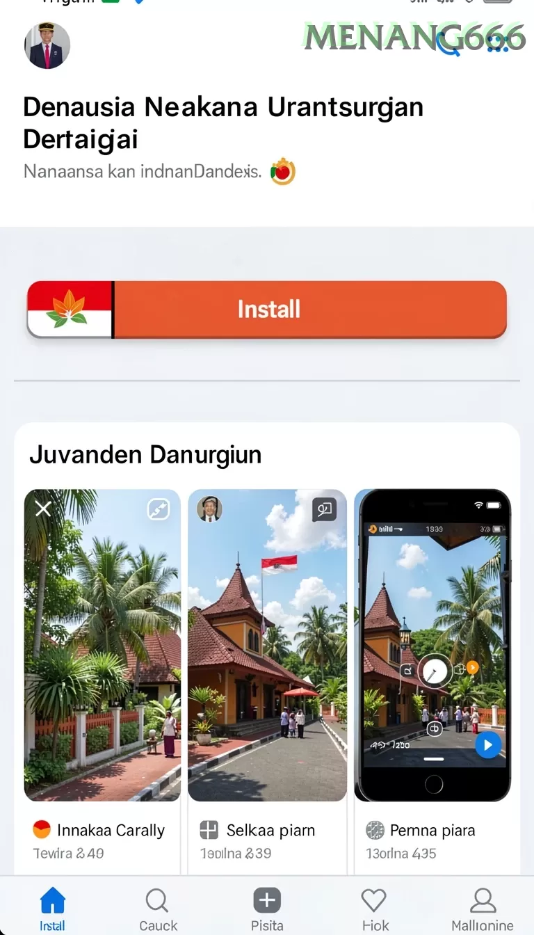 Cuplikan layar KERISTOTO77 — menu navigasi
